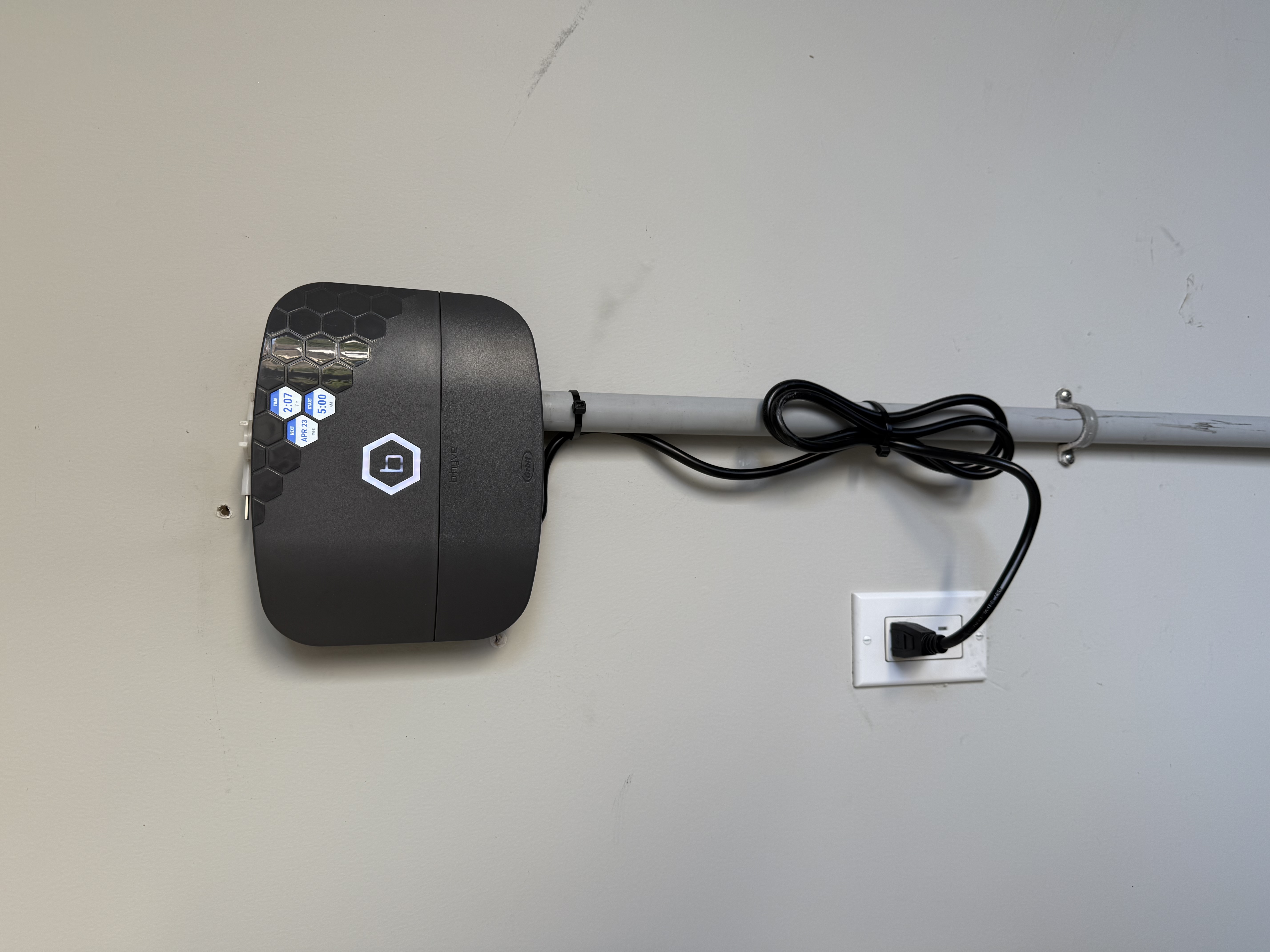 Professional smart irrigation timer installation